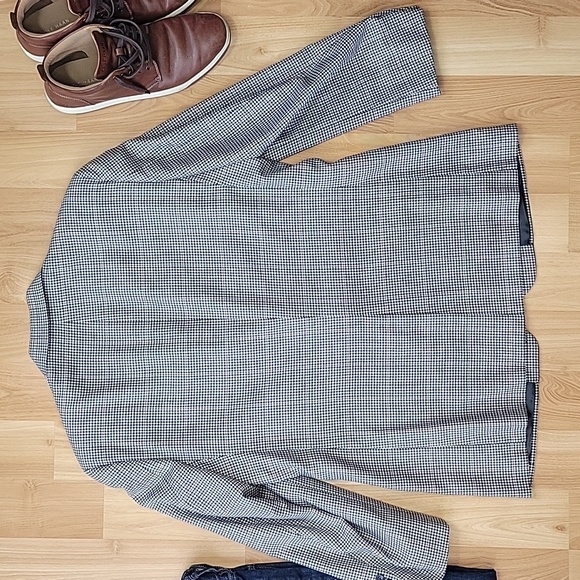 Hickey Freeman VINTAGE 100% Wool Plaid Suit Jacket - Picture 9 of 9